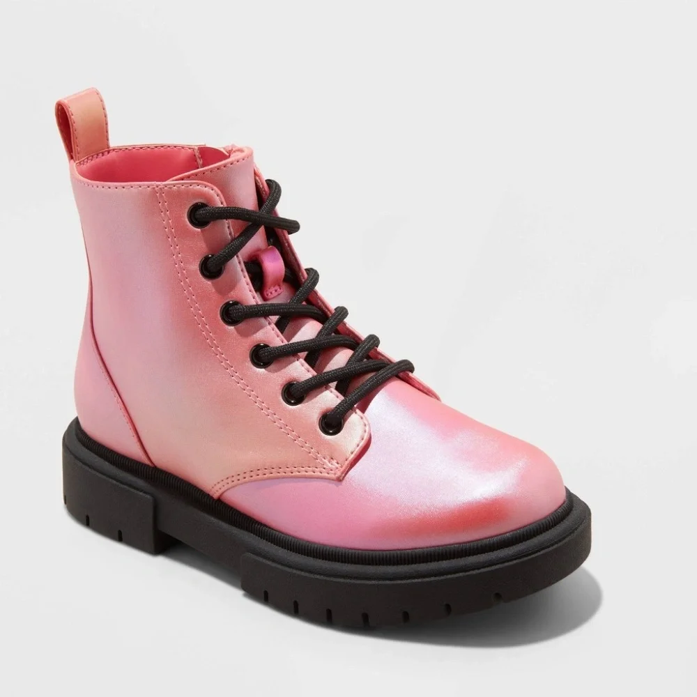 Kids' Kayden Lace-Up Combat Boots - art class